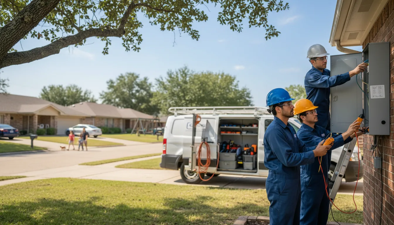 Certified electrician providing emergency electrical services in Dyersville, IA